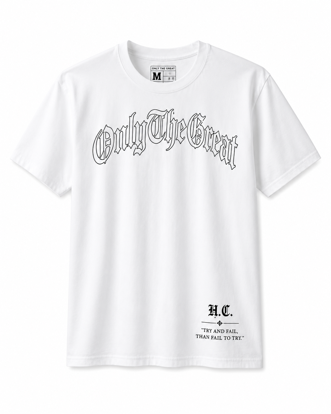 Signature Tee — White / Hollow