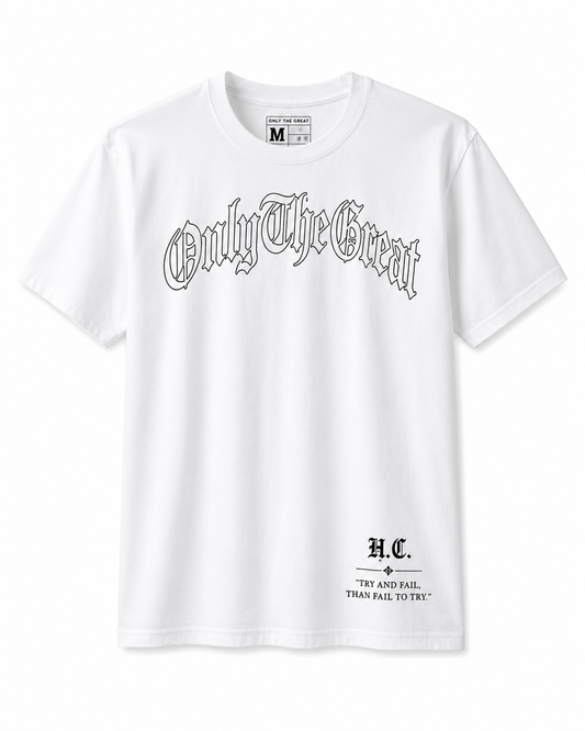 Signature Tee — White / Hollow