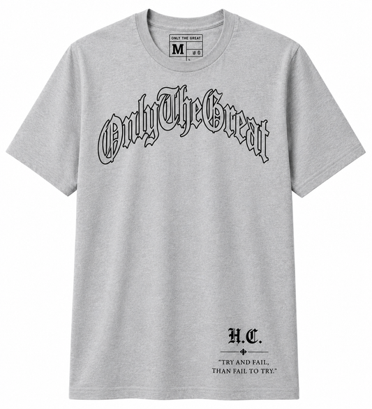 Signature Tee — Grey / Hollow